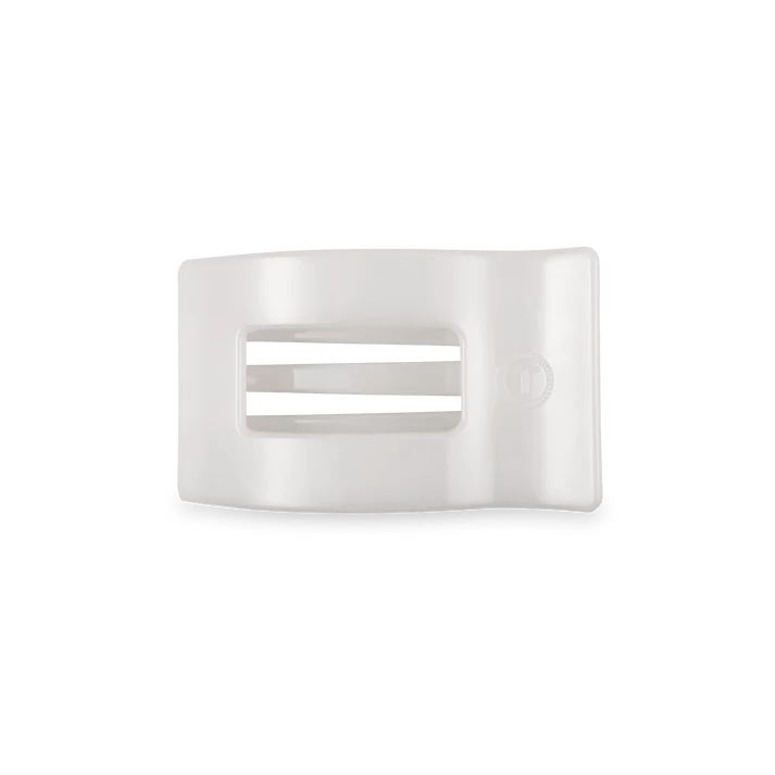 TELETIES - Coconut White Small Flat Rectangle Hair Clip - Accessories - Hair - Teleties