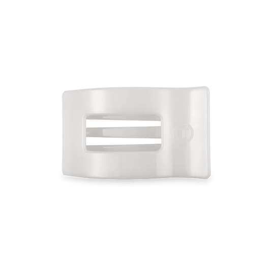 TELETIES - Coconut White Small Flat Rectangle Hair Clip - Accessories - Hair - Teleties