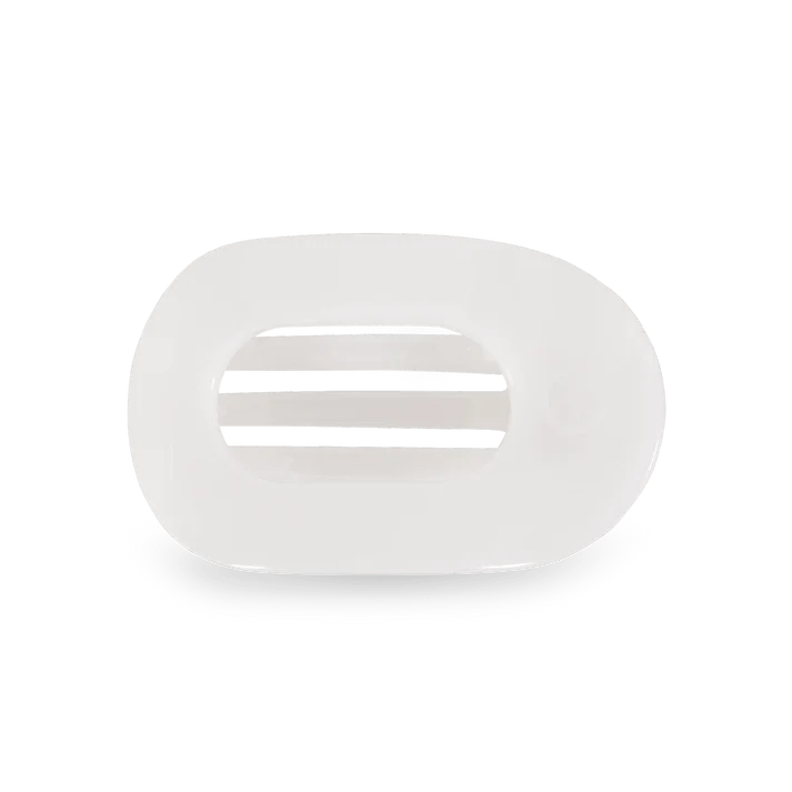 TELETIES - Coconut White Small Flat Round Hair Clip - Accessories - Hair - Teleties