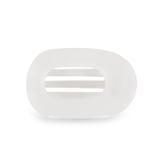 TELETIES - Coconut White Small Flat Round Hair Clip - Accessories - Hair - Teleties