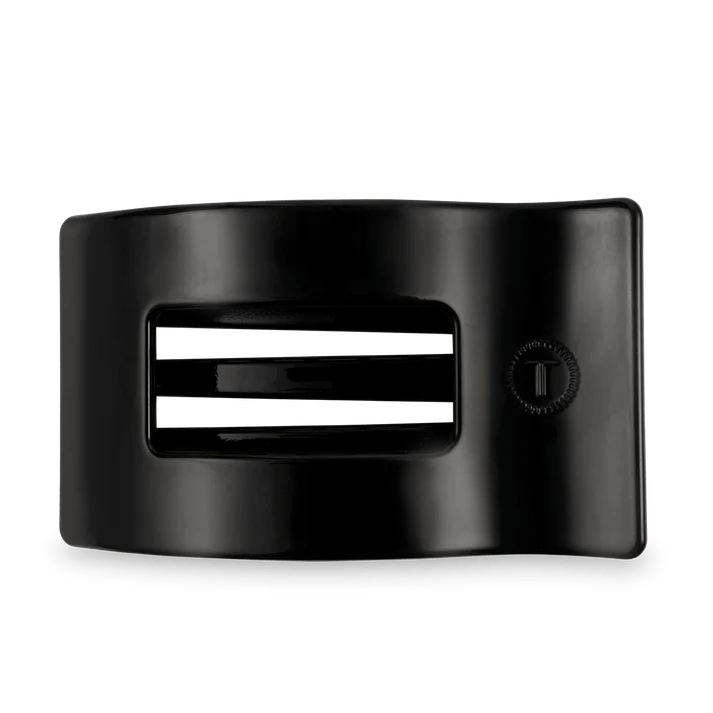 TELETIES - Jet Black Large Flat Rectangle Hair Clip - Accessories - Hair - Teleties