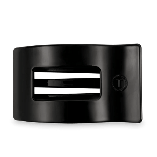 TELETIES - Jet Black Large Flat Rectangle Hair Clip - Accessories - Hair - Teleties