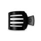 TELETIES - Jet Black Medium Flat Square Hair Clip - Accessories - Hair - Teleties