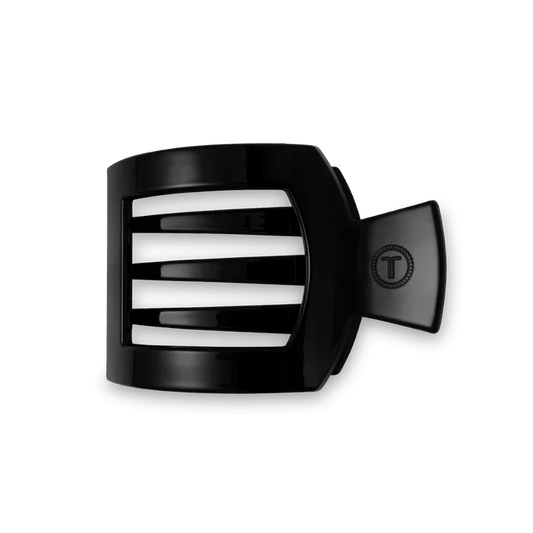 TELETIES - Jet Black Medium Flat Square Hair Clip - Accessories - Hair - Teleties