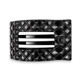 TELETIES - Jet Black Quilted Large Flat Rectangle Hair Clip - Accessories - Hair - Teleties