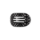 TELETIES - Jet Black Quilted Small Flat Round Hair Clip - Accessories - Hair - Teleties