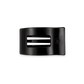 TELETIES - Jet Black Small Flat Rectangle Hair Clip - Accessories - Hair - Teleties