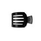 TELETIES - Jet Black Small Flat Square Hair Clip - Accessories - Hair - Teleties