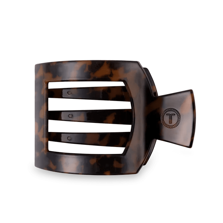 TELETIES - Tortoise Large Flat Square Hair Clip - Accessories - Hair - Teleties