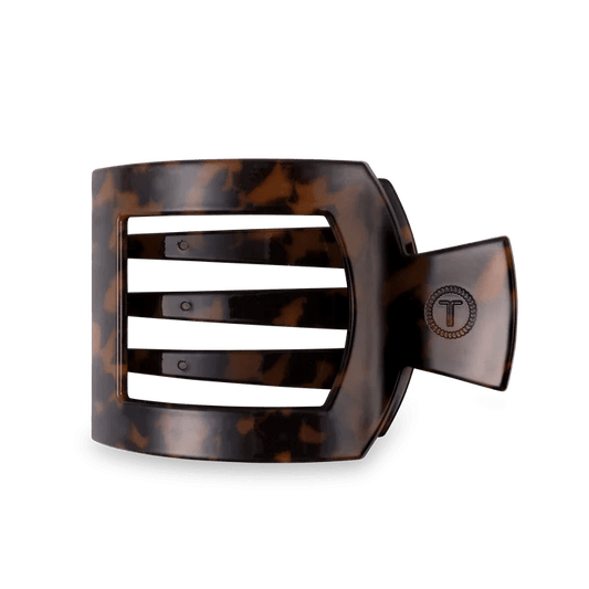 TELETIES - Tortoise Large Flat Square Hair Clip - Accessories - Hair - Teleties
