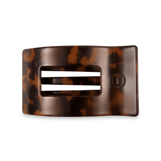 TELETIES - Tortoise Medium Flat Rectangle Hair Clip - Accessories - Hair - Teleties