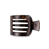TELETIES - Tortoise Medium Flat Square Hair Clip - Accessories - Hair - Teleties