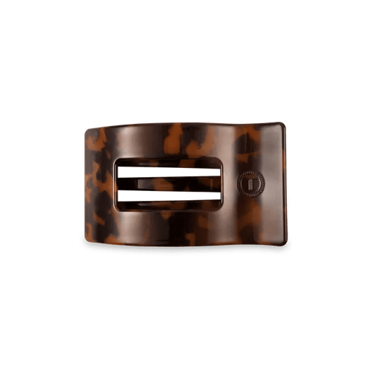TELETIES - Tortoise Small Flat Rectangle Hair Clip - Accessories - Hair - Teleties
