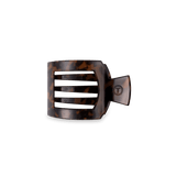 TELETIES - Tortoise Small Flat Square Hair Clip - Accessories - Hair - Teleties