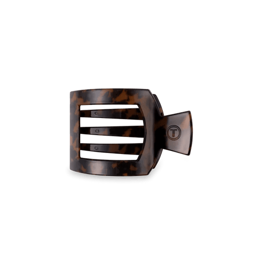 TELETIES - Tortoise Small Flat Square Hair Clip - Accessories - Hair - Teleties