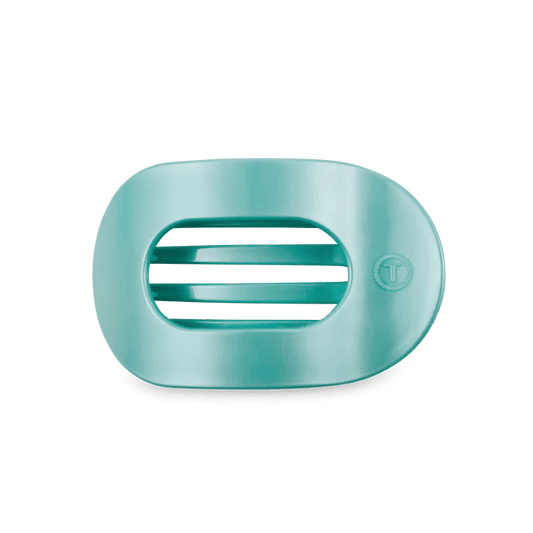 TELETIES - Totally Turquoise Medium Flat Round Hair Clip - Accessories - Hair - Teleties