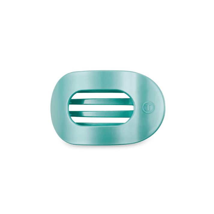 TELETIES - Totally Turquoise Small Flat Round Hair Clip - Accessories - Hair - Teleties