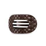 TELETIES - Truly Taupe Quilted Medium Flat Round Hair Clip - Accessories - Hair - Teleties