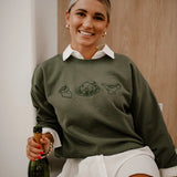 Thanksgiving Embroidered Sweatshirt - Tops - Sweatshirts - Summer Tees