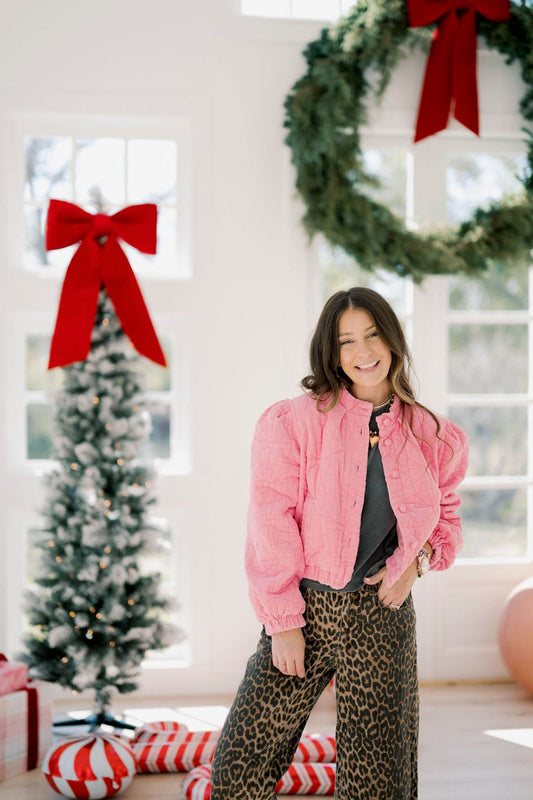 The Best Quilted Pink Puff Jacket - Outerwear - Jackets - Peach Love CA