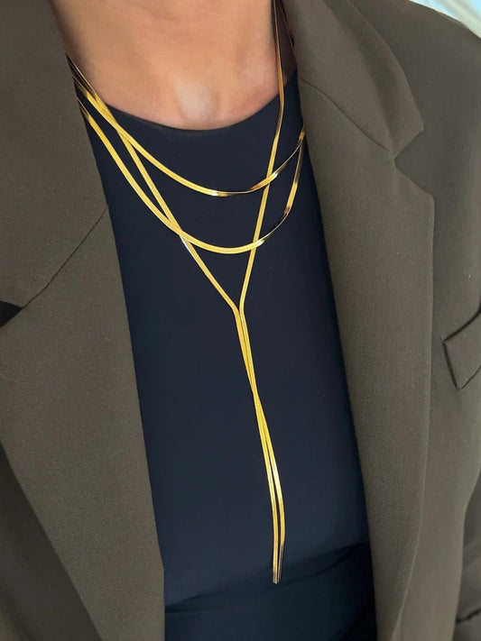 The Evelyn Gold Layered Necklace - Jewelry - Necklaces - Chansutt Pearls