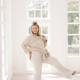 The High Rise Slim Wide Leg Beige Jeans - Bottoms - Pants - Saige Denim