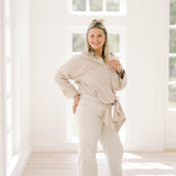 The High Rise Slim Wide Leg Beige Jeans - Bottoms - Pants - Saige Denim
