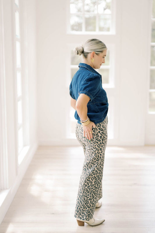 The Legend Bold Leopard Jeans - Bottoms - Pants - Vervet - Flying Monkey