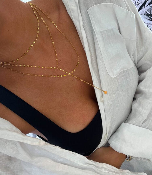 The Maddie Gold Layer Necklace - Jewelry - Necklaces - Chansutt Pearls