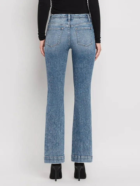 The Misty Mid Rise Boot Cut Jeans - Bottoms - Pants - Vervet - Flying Monkey