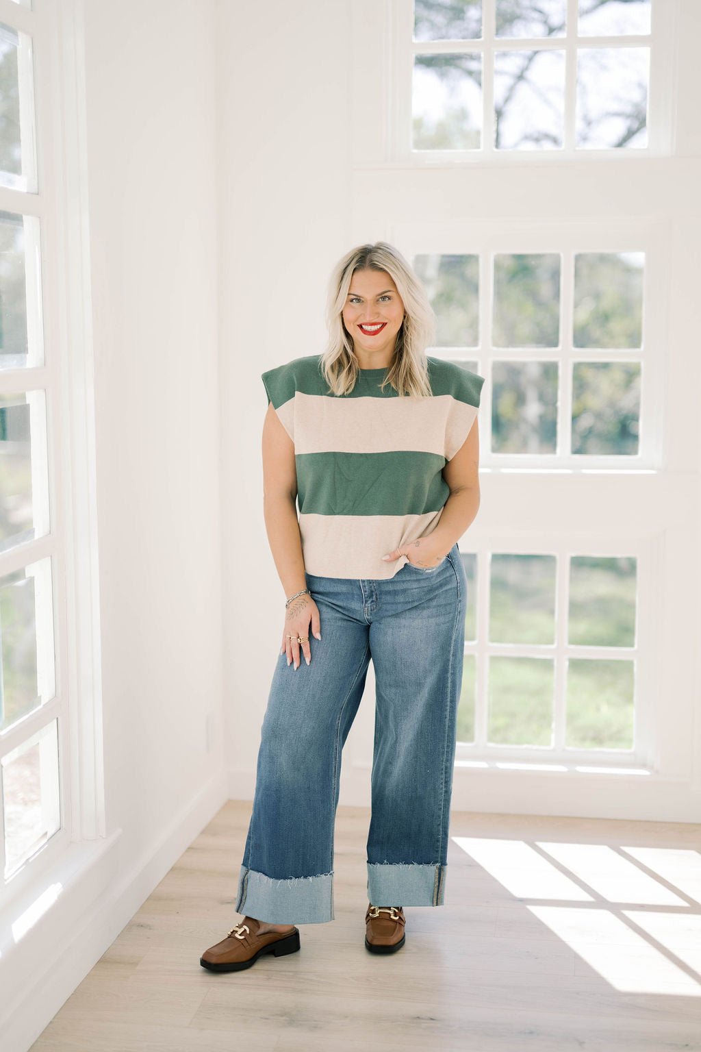 The Penny High Rise Cuff Jeans - Bottoms - Pants - Vervet - Flying Monkey