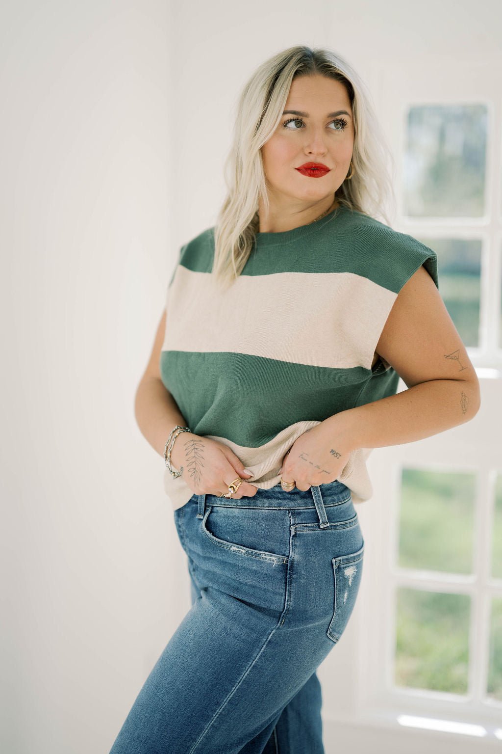 The Penny High Rise Cuff Jeans - Bottoms - Pants - Vervet - Flying Monkey