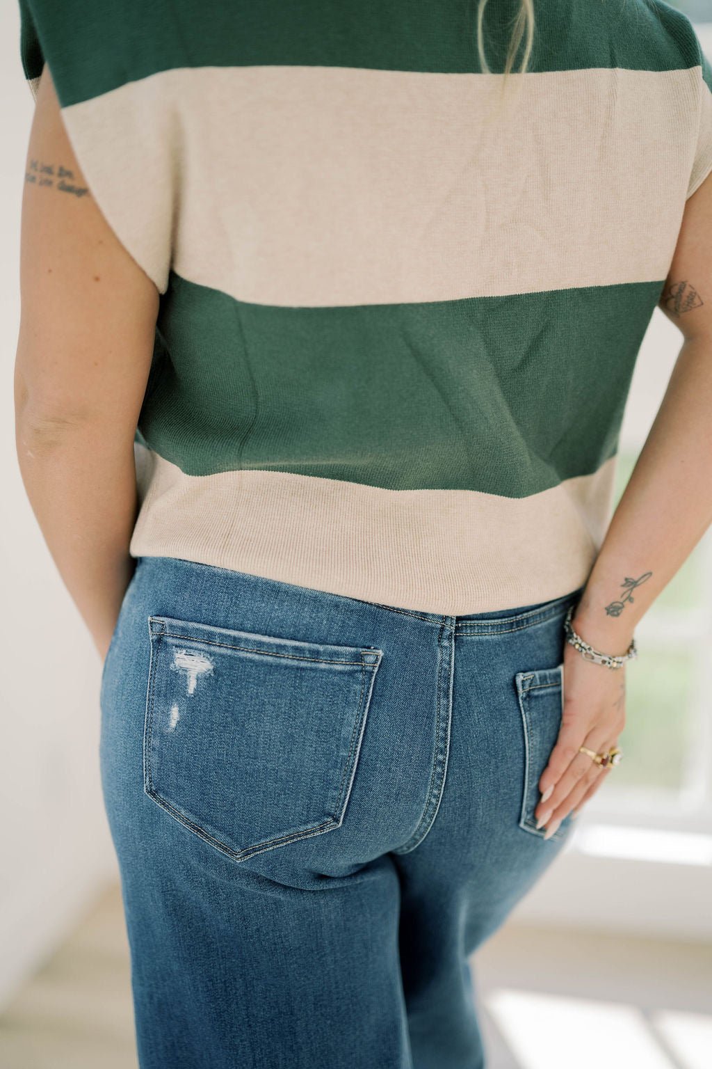 The Penny High Rise Cuff Jeans - Bottoms - Pants - Vervet - Flying Monkey