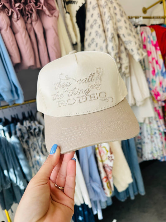 They Call the Thing Rodeo Embroidered Trucker Hat - Accessories - Hats - Summer Tees