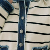 Timeless Stripes Sweater Denim Top - Tops - Sweaters - Able