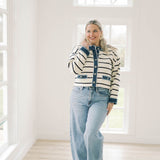 Timeless Stripes Sweater Denim Top - Tops - Sweaters - Able