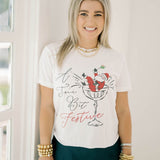 Tini Bit Festive Cropped Tee - Tops - Tees - Summer Tees