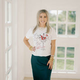 Tini Bit Festive Cropped Tee - Tops - Tees - Summer Tees