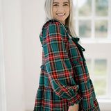 'Tis the Season Plaid Ruffle Dress - Dresses - Peach Love CA