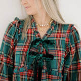 'Tis the Season Plaid Ruffle Dress - Dresses - Peach Love CA