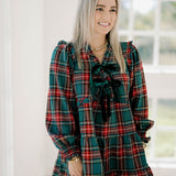 'Tis the Season Plaid Ruffle Dress - Dresses - Peach Love CA