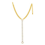 TOVA - Gold Cara Necklace in White Matte - Jewelry - Necklaces - Tova