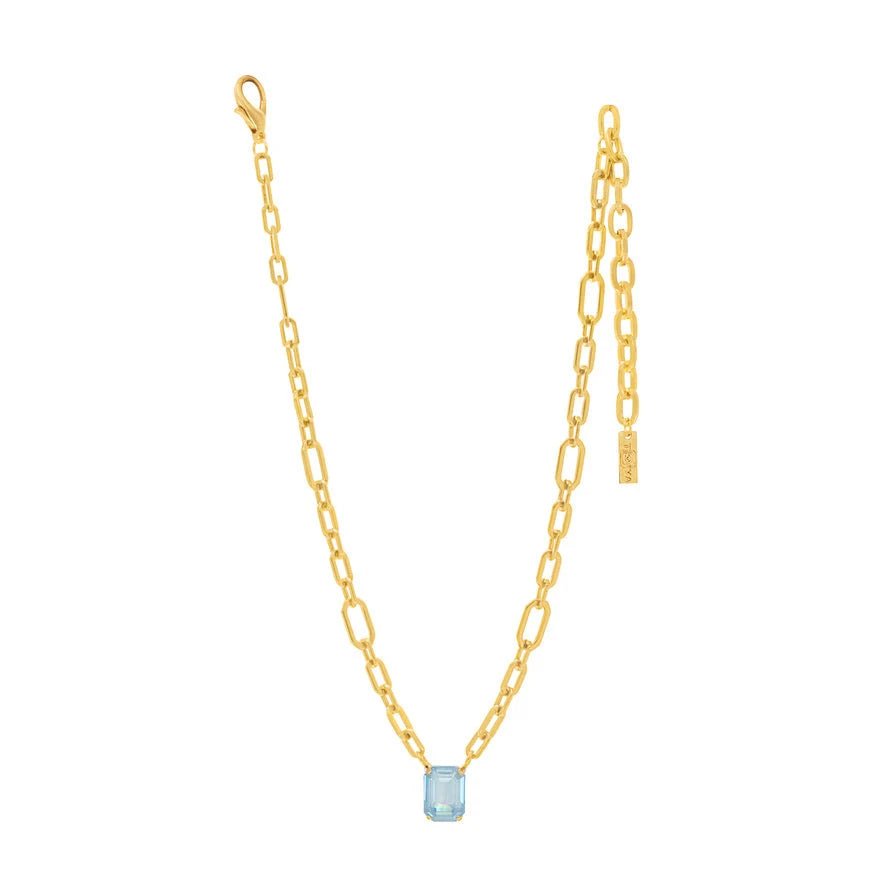TOVA - Gold Dereka Necklace Fairy Dust in Ultra Petal Pink Moon - Jewelry - Necklaces - Tova