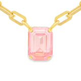 TOVA - Gold Dereka Necklace Fairy Dust in Ultra Petal Pink Moon - Jewelry - Necklaces - Tova