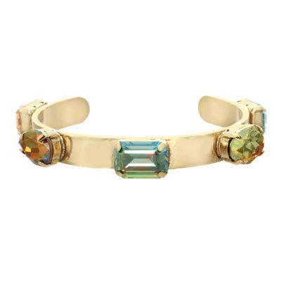 TOVA - Gold Eliana Multi Color Stone Cuff - Jewelry - Bracelets - Tova