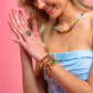 TOVA - Gold Eliana Multi Color Stone Cuff - Jewelry - Bracelets - Tova