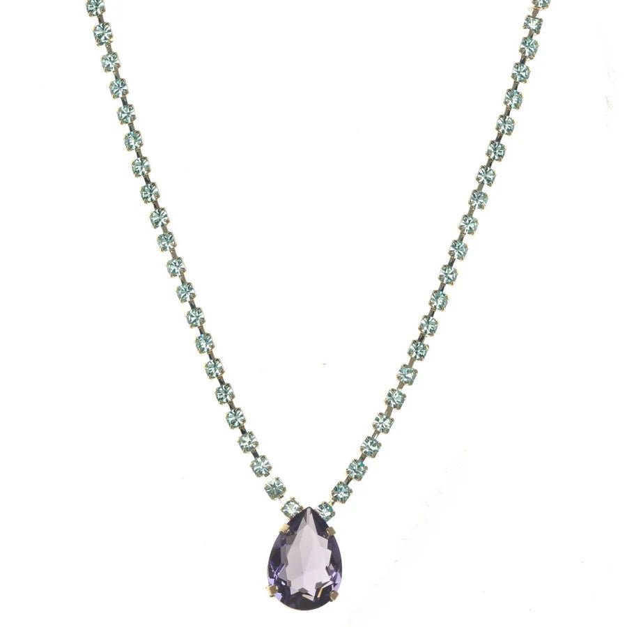 TOVA - Gold Milli Necklace in Tanzanite/Amethyst - Jewelry - Necklaces - Tova