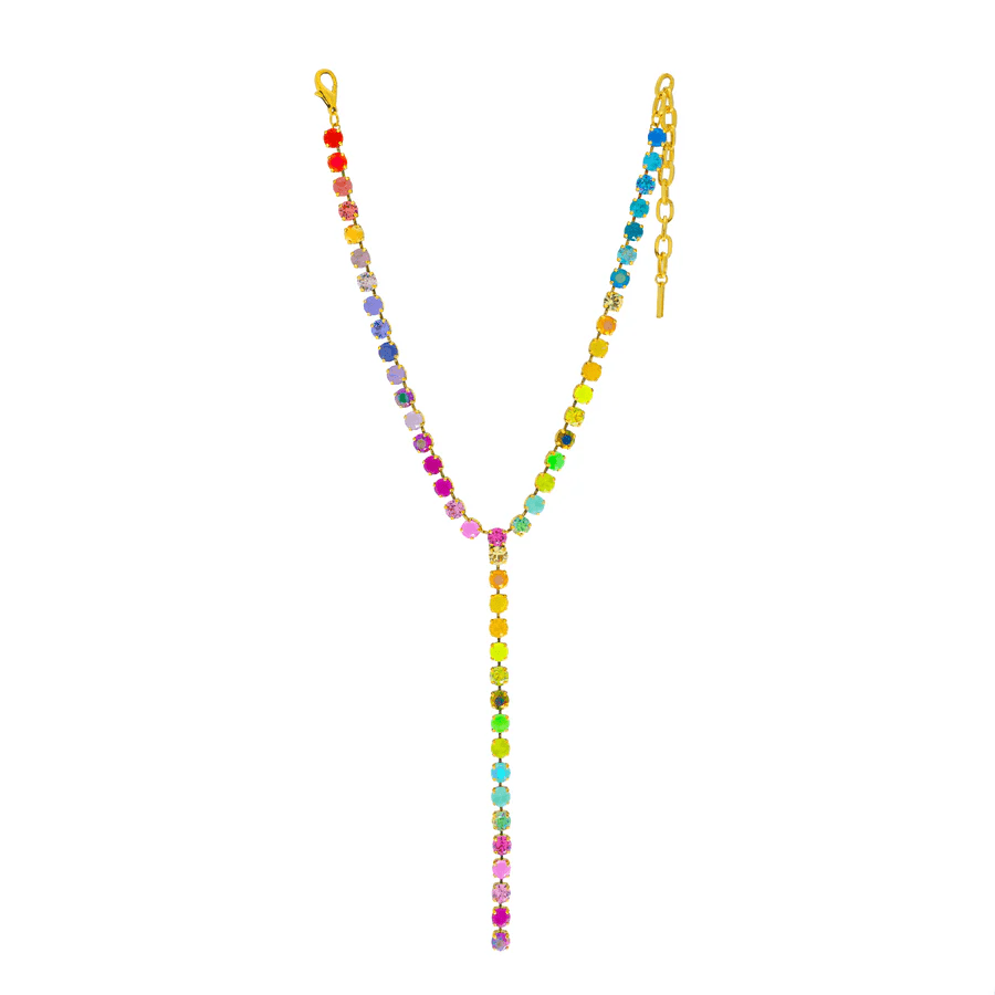 TOVA - Gold Mini LA Necklace in Candy Crush - Jewelry - Necklaces - Tova