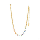 TOVA - Gold Mini Riya Necklace in Fairy Dust - Jewelry - Necklaces - Tova