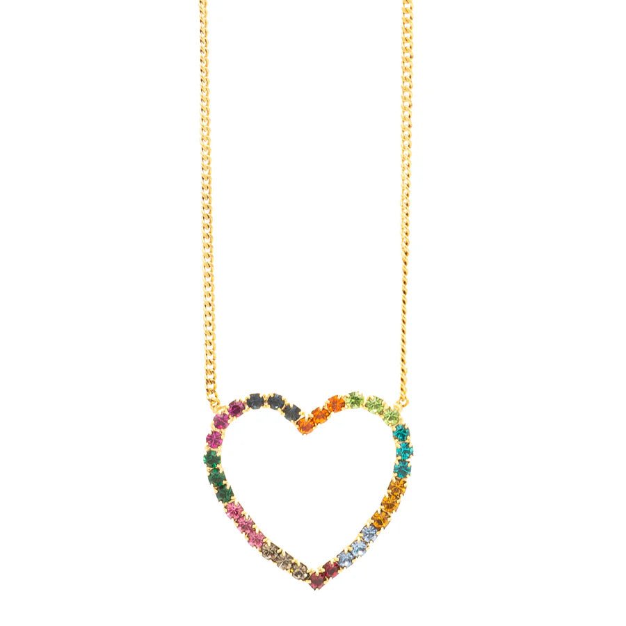 TOVA - Gold Multi Mini Open Heart Necklace - Jewelry - Necklaces - Tova